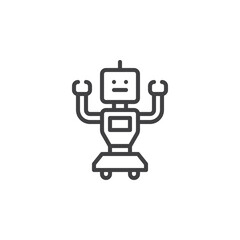 Robot line icon