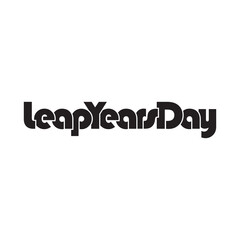 LEAP YEARS DAY design vector isolated on white background.