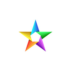 Obraz premium colorful 3D star logo design