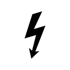 lightning bolt icon vector design template in white background