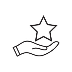 hand holding star