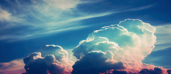 cloudy blue sky. Beautiful sky and clouds © Fernando