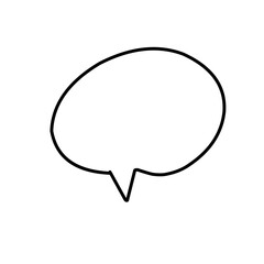 Hand drawn speech bubble vector