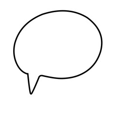 Hand drawn speech bubble vector