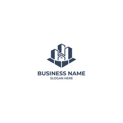 house bulding logo design template vector