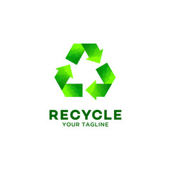 Icon of the recycling symbol vector, recycle and rotate arrow icon
