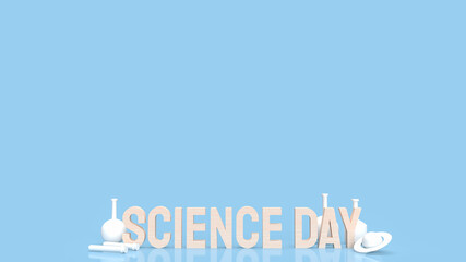 Fototapeta premium text science day for holiday concept 3d rendering