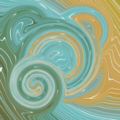 Stylish spiral geometric pattern. Ornament of lines and curls. Linear abstract background.