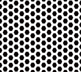 black and white seamless pattern with hexagon