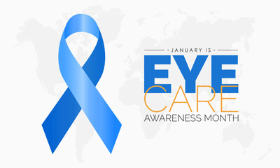 Vector banner template design concept of National Eye Care Month observed on every January