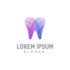 Tooth logo concept in colorful 3D style, Modern Dental Logo Design, Medical care logo, Creative Dentist Logo, Dental clinic