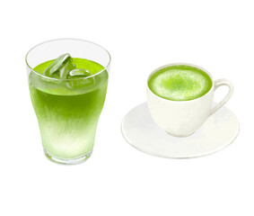 抹茶ラテ　アイス　ホット