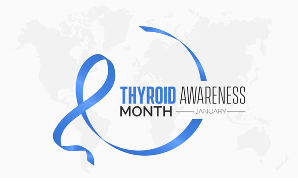 Vector banner template design concept of Thyroid Awareness Month observed on every January