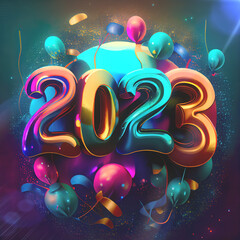 2023 colorful balloons - 557833491