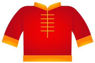 Red Apparel Chinese Vector
