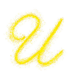 Gold Glitter Alphabet U © BooPanida