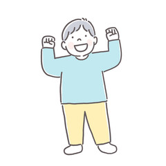 やる気を見せる男の子