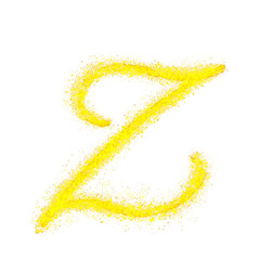 Gold Glitter Alphabet Z