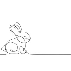 happy easter continuous drawing single line art