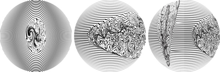 Set of spheres . Lines constructed transparent sphere .Vector  .Technology sphere Logo . Design element for posters, social media, templates, flyers, brochures . Abstract trendy transparent circles