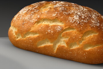 3d rendering illustration of bread, generative ai