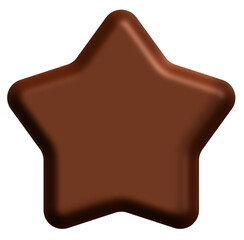 3d star shaped chocolate decoration