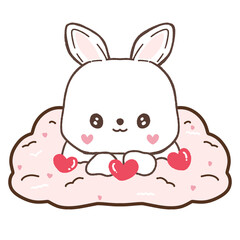 cute rabbit valentine flowers