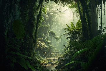 Inside a rain forest