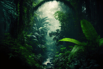 Inside a rain forest