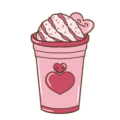 coffee mug sweets love valentine illustration