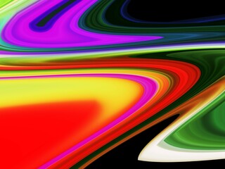 Multicolored fluid lines, waves, geometries, abstract background