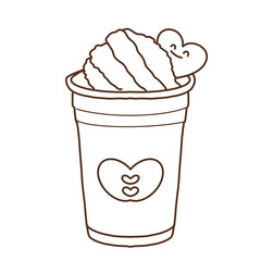 coffee mug sweets love valentine illustration