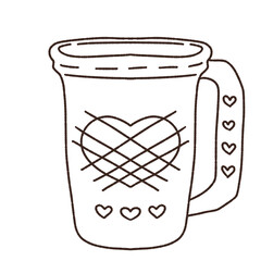 coffee mug sweets love valentine illustration