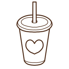 coffee mug sweets love valentine illustration