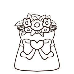 cute rabbit valentine flowers