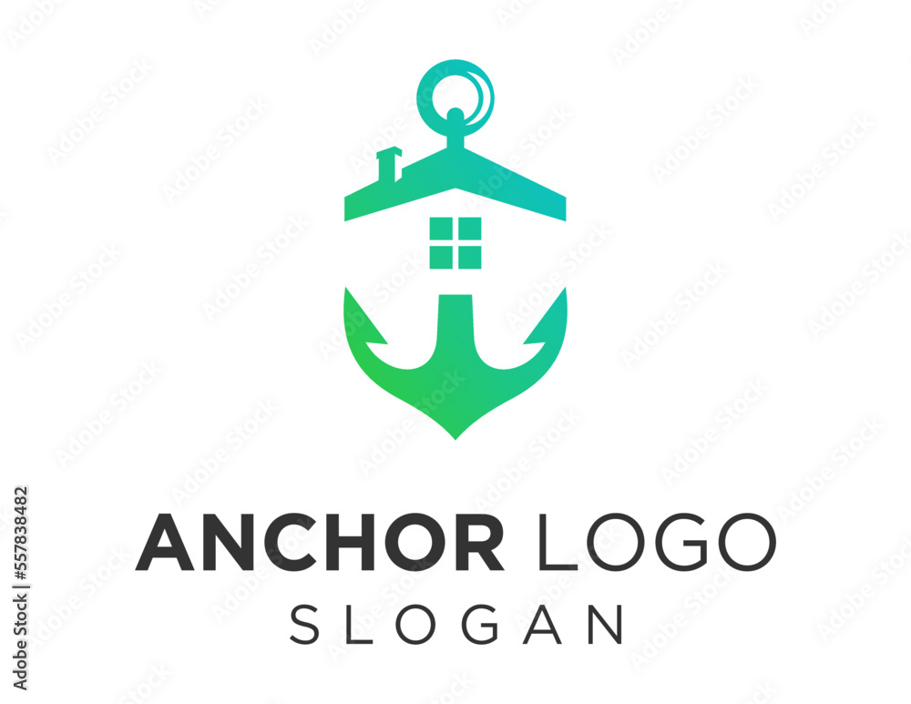 Poster logo about anchor on a white background. created using the coreldraw application.