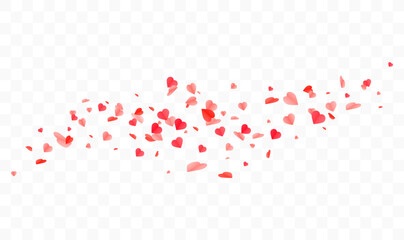 Fototapeta Hearts Shape confetti Background. Valentines Day Vector Template Design. obraz
