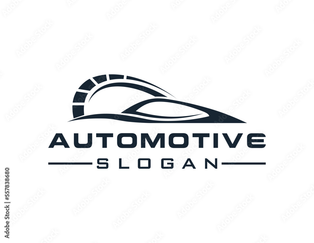 Poster logo about automotive on a white background. created using the coreldraw application.