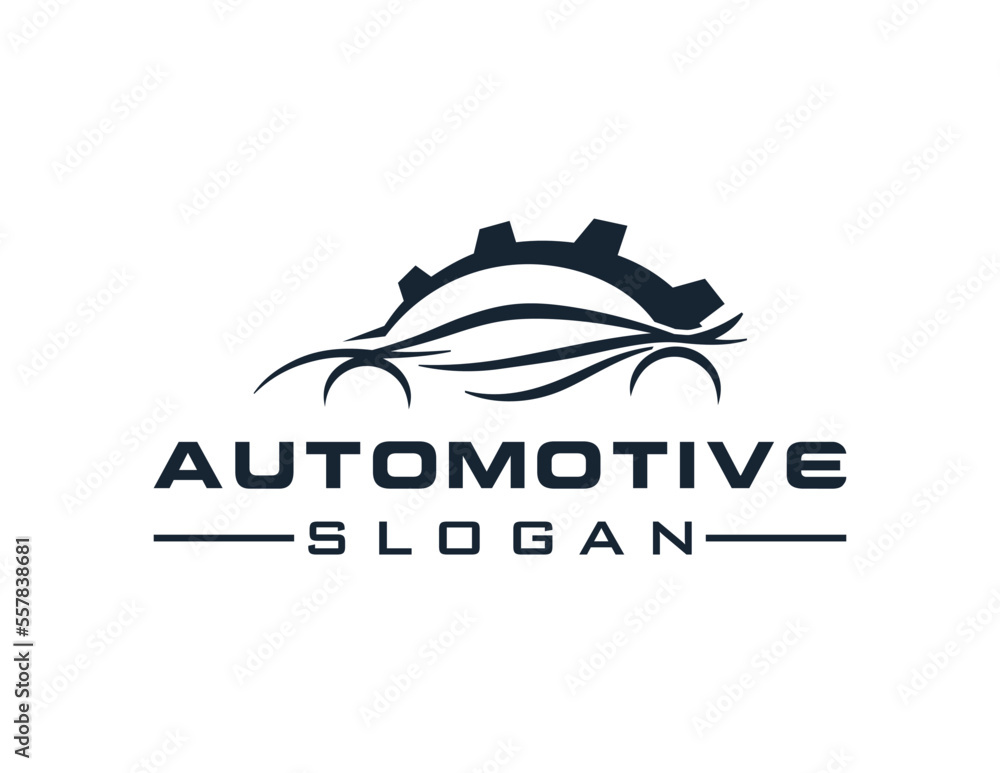 Poster logo about automotive on a white background. created using the coreldraw application.