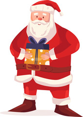 Red Santa Claus with Gifts Vector