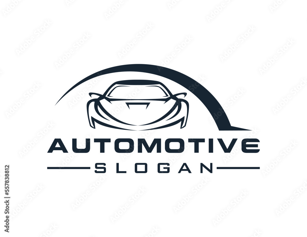 Poster logo about automotive on a white background. created using the coreldraw application.