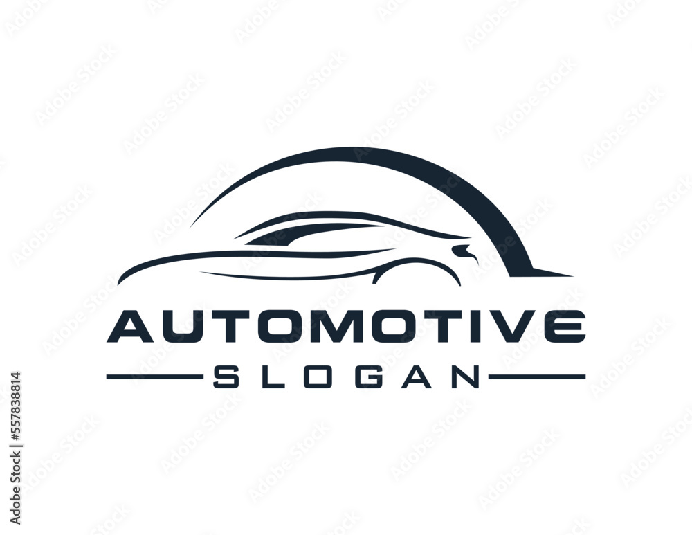 Poster logo about automotive on a white background. created using the coreldraw application.