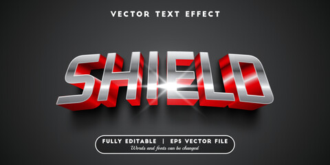 Text effects 3d shield, editable text style
