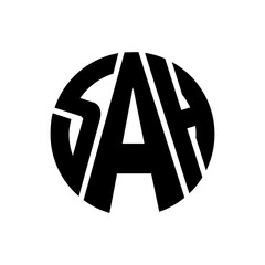 SAH Letter Initial Logo Design Template Vector Illustration