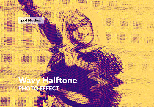 Wavy Halftone Effect