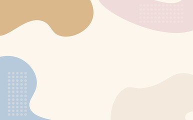 Abstract background template. Contemporary collage with organic shapes and line in pastel colors. for wall framed prints, canvas prints, poster, home decor, cover, wallpaper. Vector Illustration