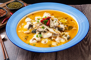 Chinese food, pickled fish, shot in Sichuan, China