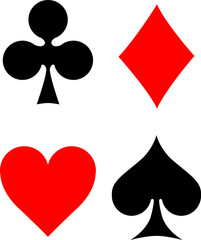 Playing card suit. Vector illustration. 