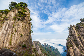 Natural scenery of Huangshan Scenic Area in Anhui Province