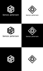 bl letter logo. logotype. monogram in letter BP
